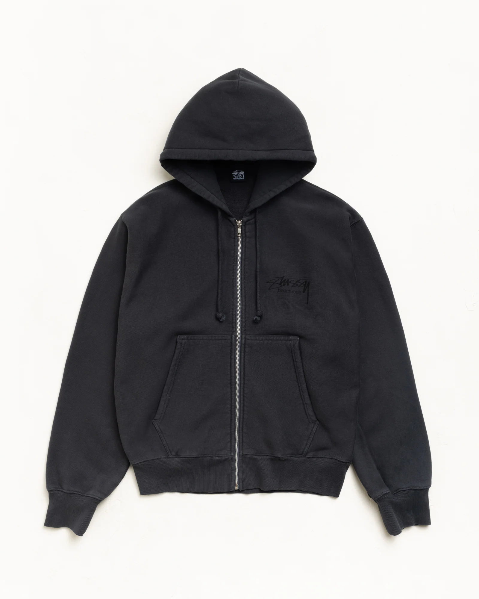 BEACH ROOTS ZIP HOODIE GARMENT DYED