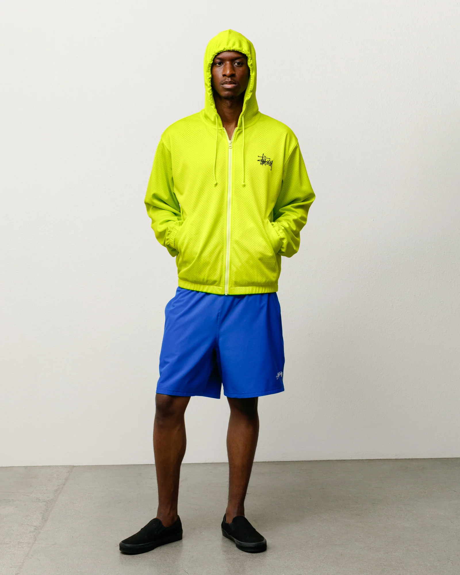 ATHLETIC MESH ZIP HOODIE