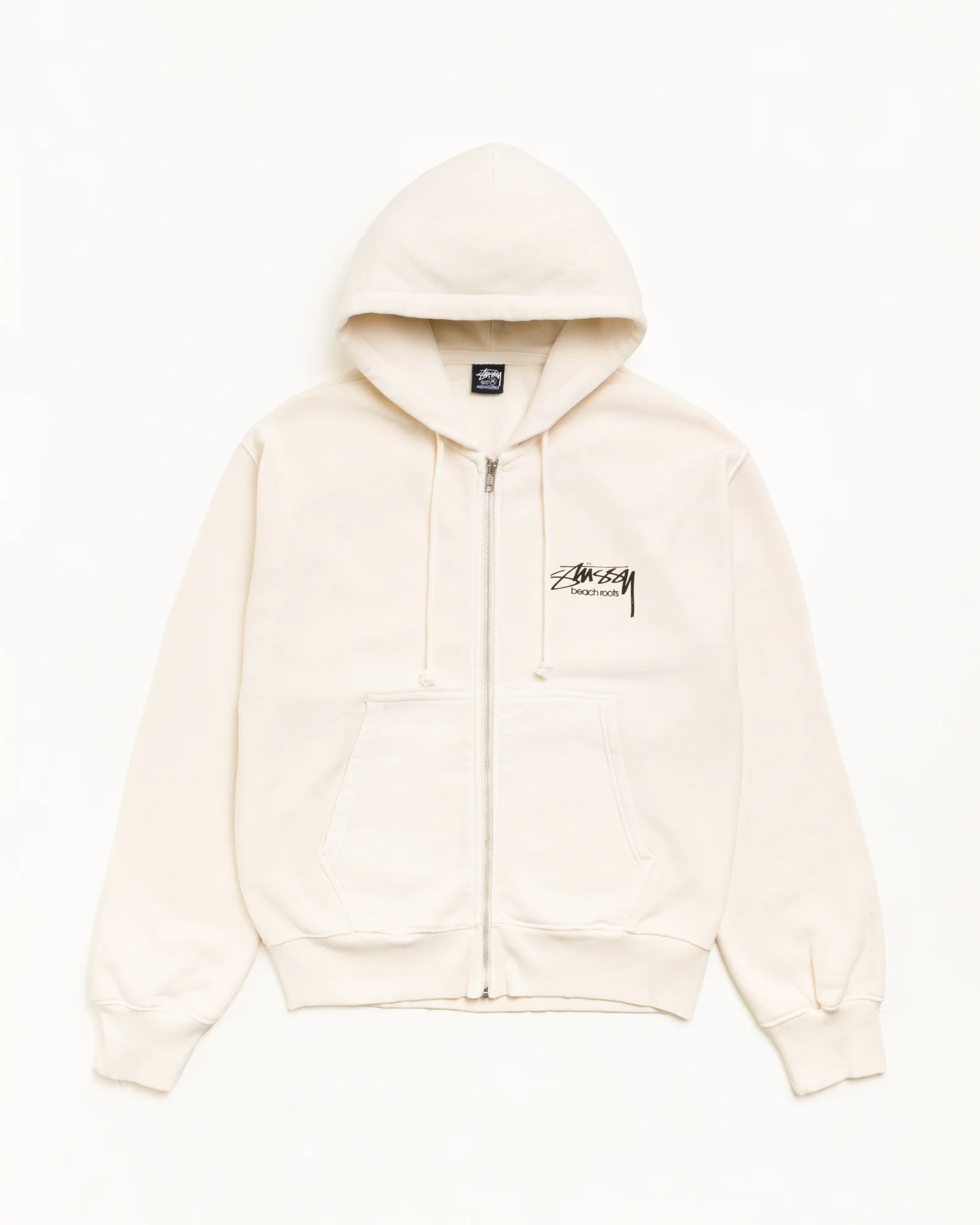 BEACH ROOTS ZIP HOODIE GARMENT DYED